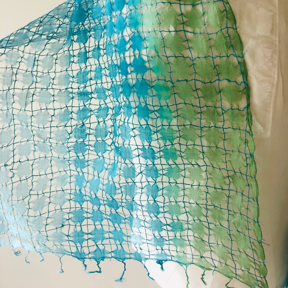 Gorgeous Never Worn Scarf in Caribbean Ombré